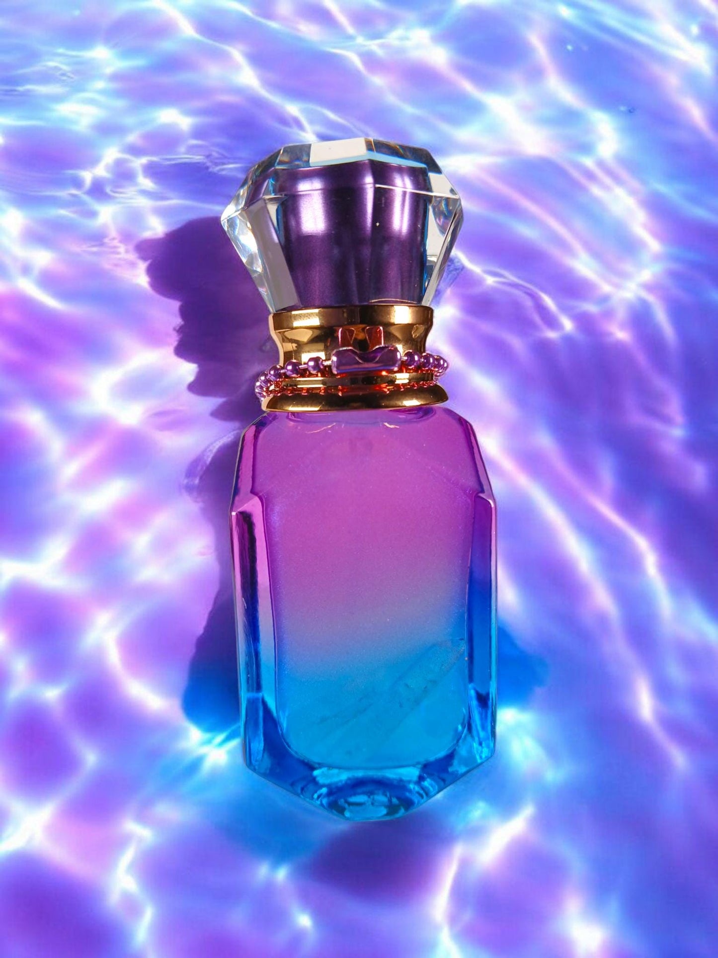 MERMAID GLOW™ – Blue Raspberry Shimmer Mist w/ Quartz Crystal & Glow Charm | Mermaid Perfume Spray 30mL Festival Scent