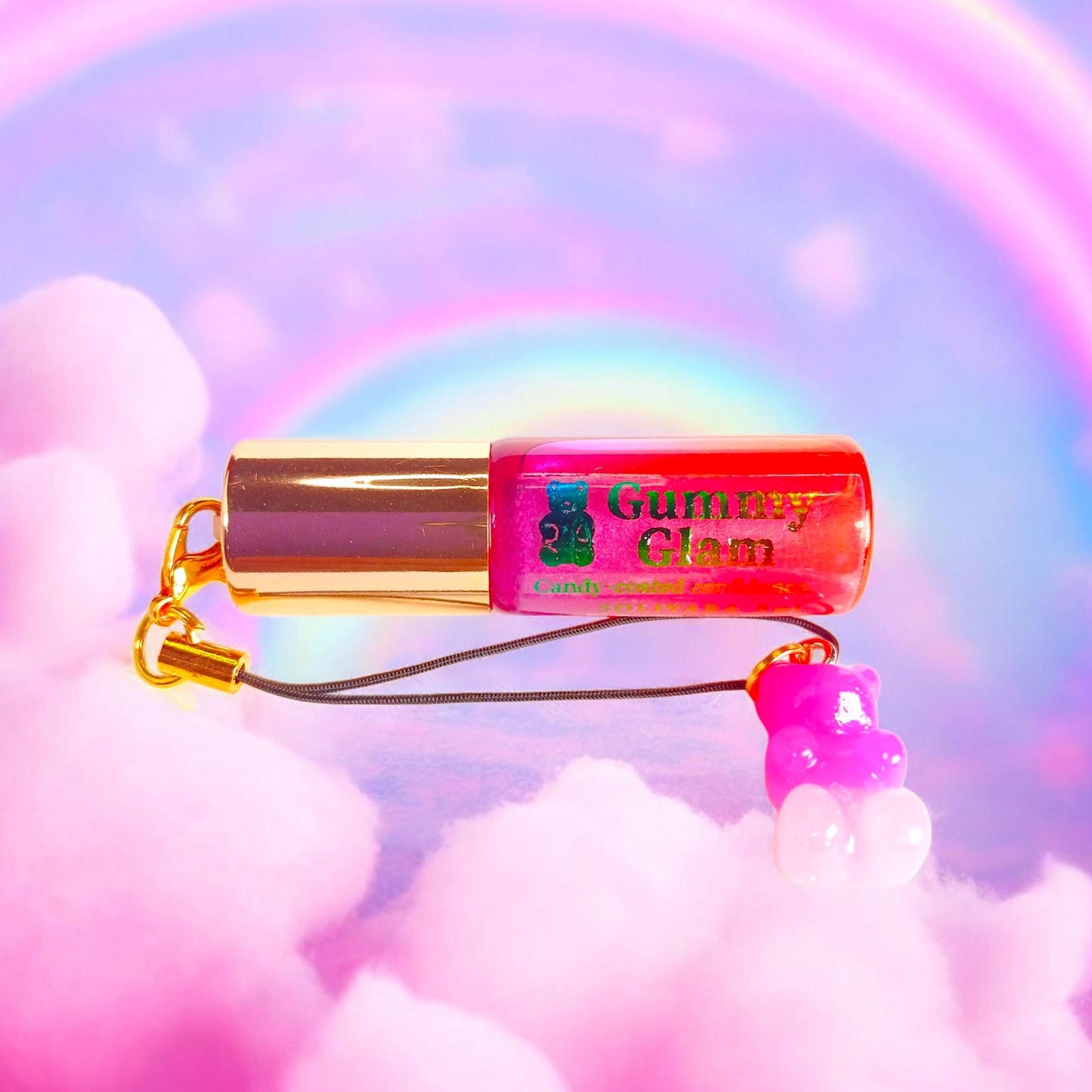 Gummy Glam™ – Blue Raspberry Cotton Candy Perfume | 5mL Gradient Keychain Rollerball Perfume Oil | Sweet Baddie Scent by Solivara™